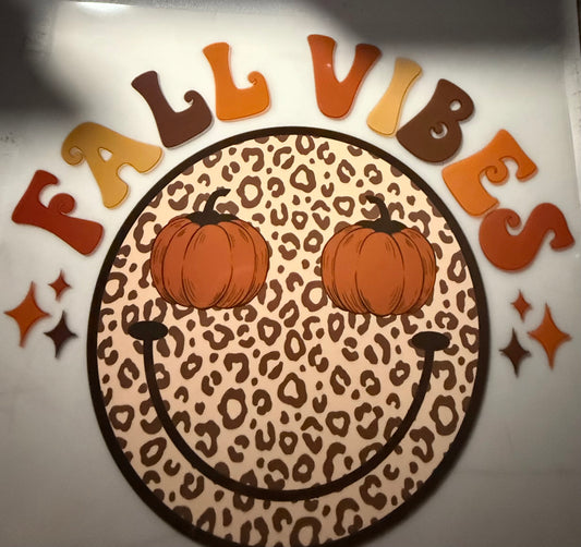 FALL VIBES SMILEY FACE CHEETAH PUMPKIN EYES