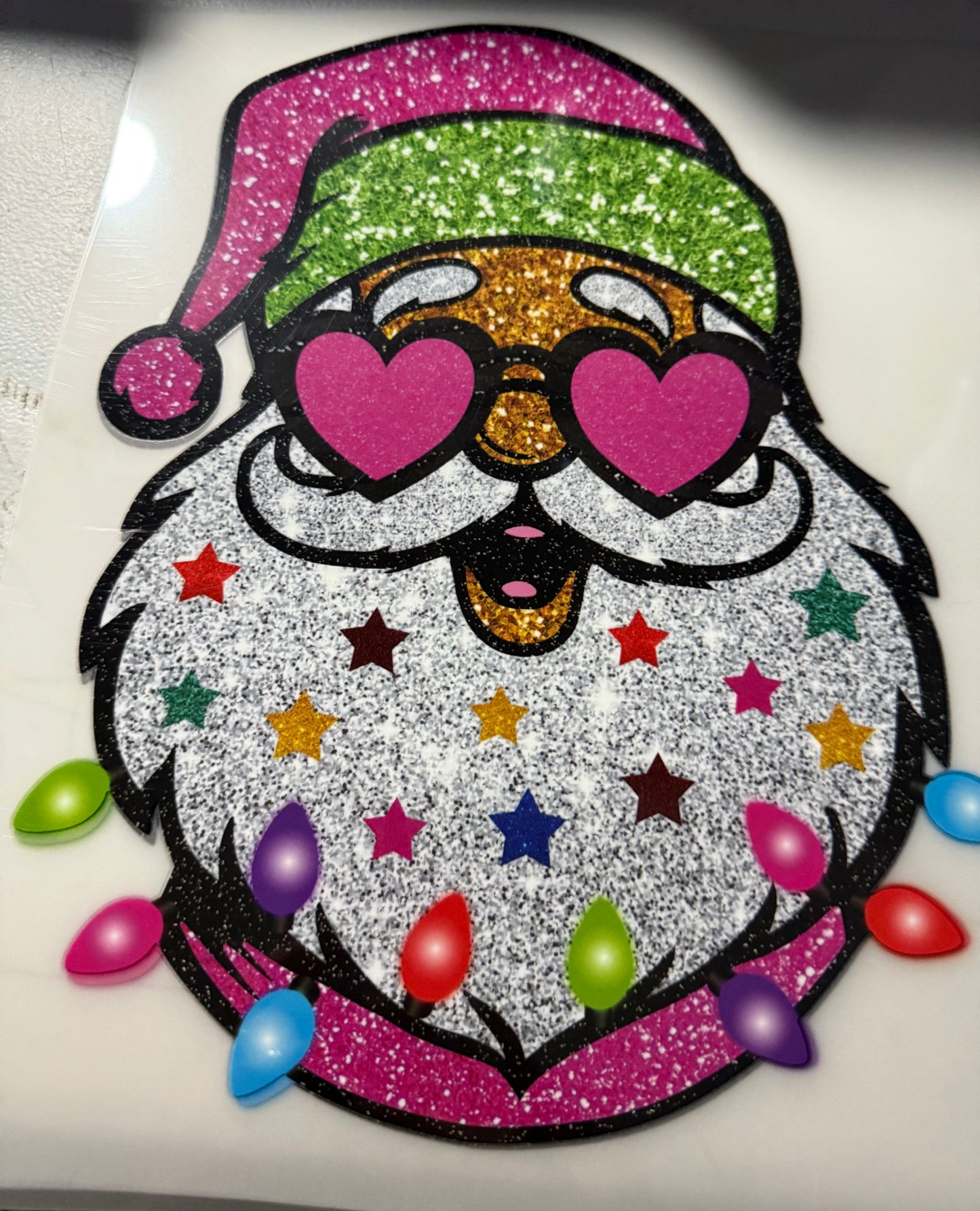 SANTA PINK SILVER GLITTER