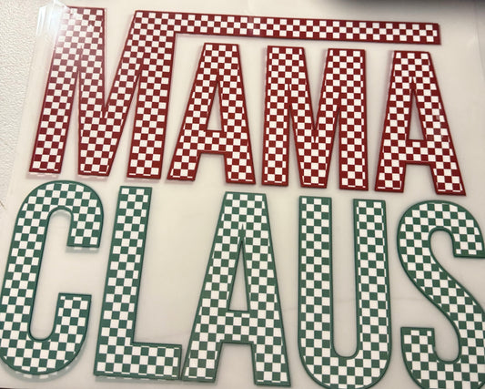 MAMA CLAUS RED AND GREEN CHECKERED