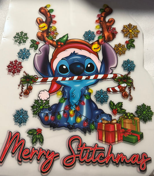 MERRY CHRISTMAS BLUE ALIEN