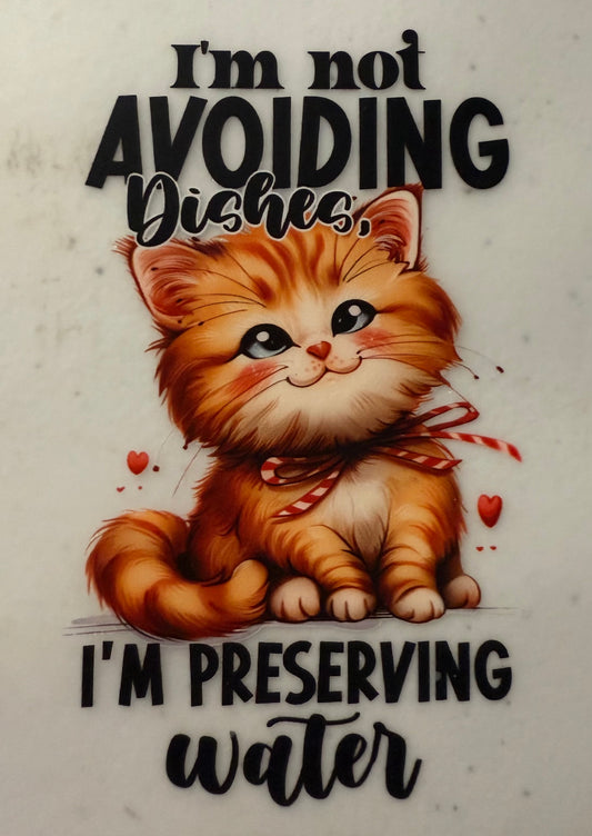 IM NOT AVOIDING IM PRESERVING WATER CAT POCKET