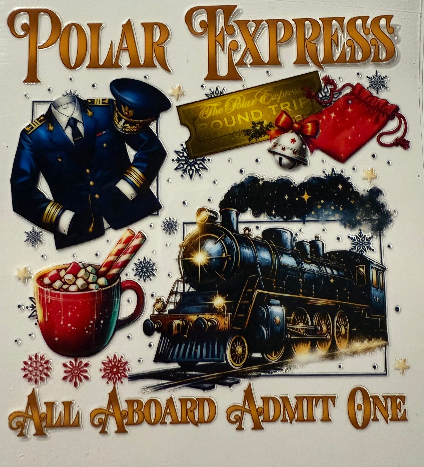 POLAR EXPRESS ALL ABOARD ADMIT ONE