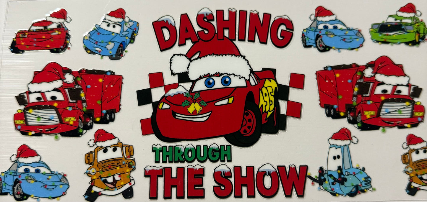 DASHING THROUGH THE SNOW RED CAR