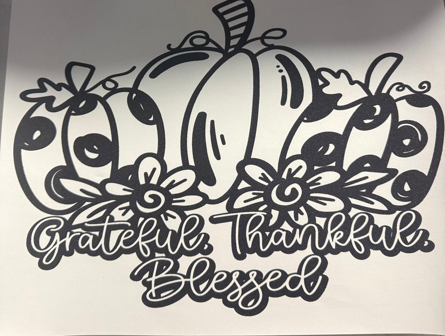 GRATEFUL THANKFUL BLESSED PUMPKINS SINGLE COLOR
