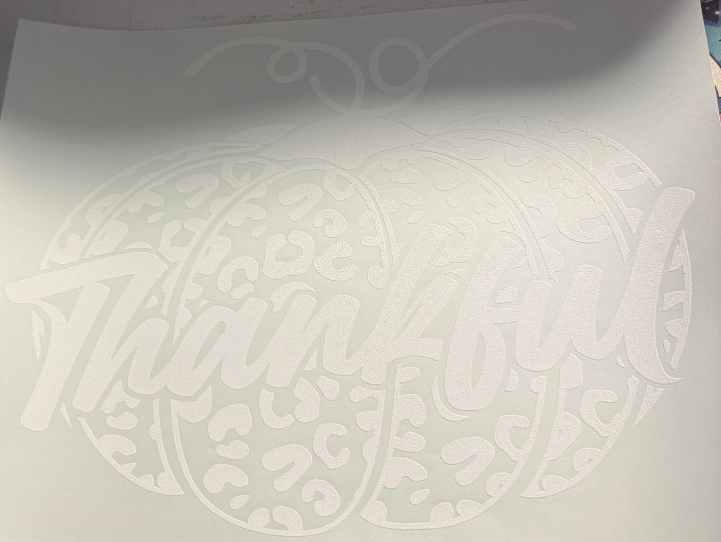 THANKFUL CHEETAH PUMPKIN WHITE SINGLE COLOR