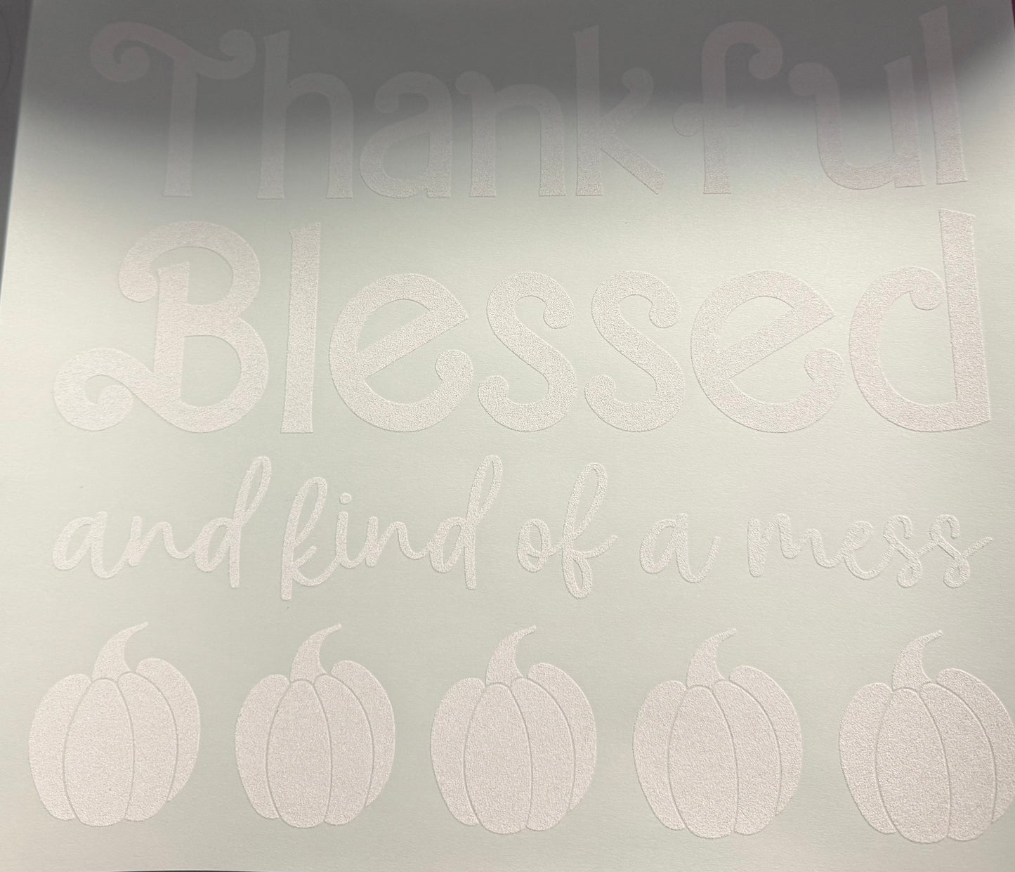 THANKFUL BLESSED WHITE SINGLE COLOR