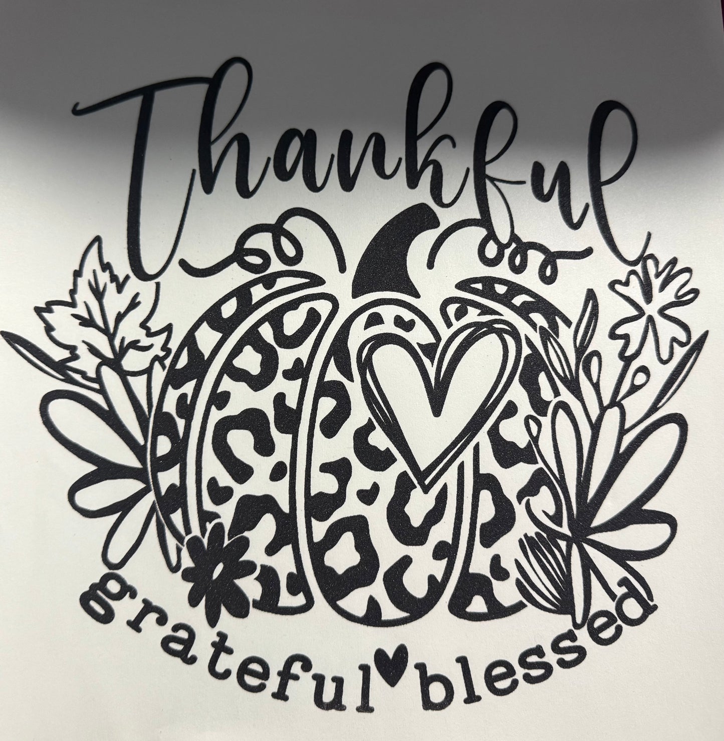 THANKFUL GRATEFUL BLESSED SINGLE COLOR