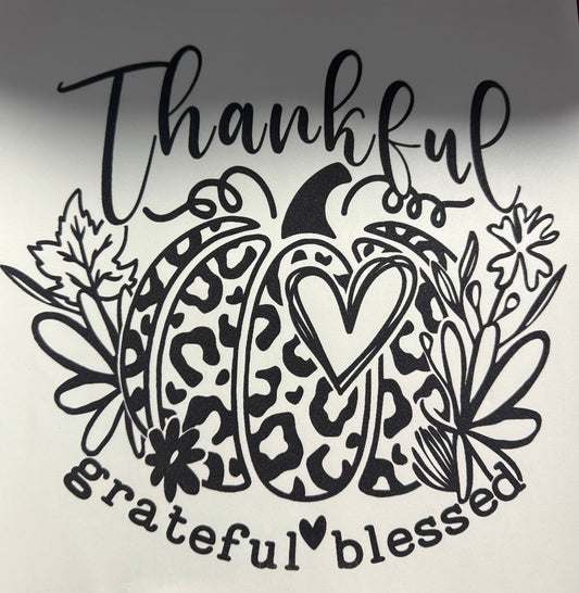 THANKFUL GRATEFUL BLESSED SINGLE COLOR