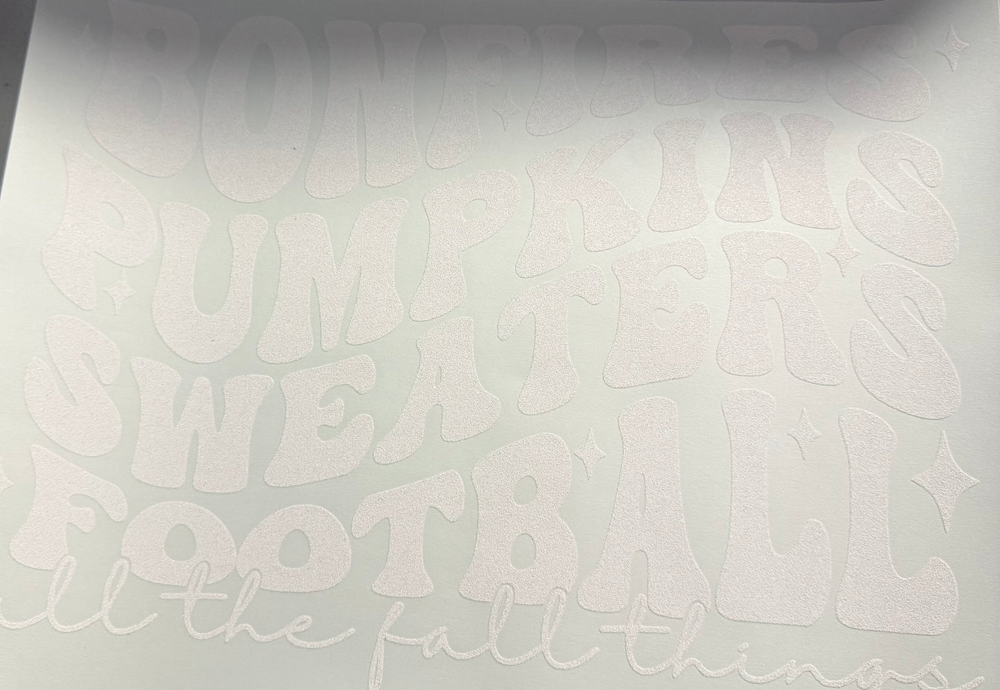 BONFIRES PUMPKINS SWEATERS FOOTBALL WHITE SINGLE COLOR