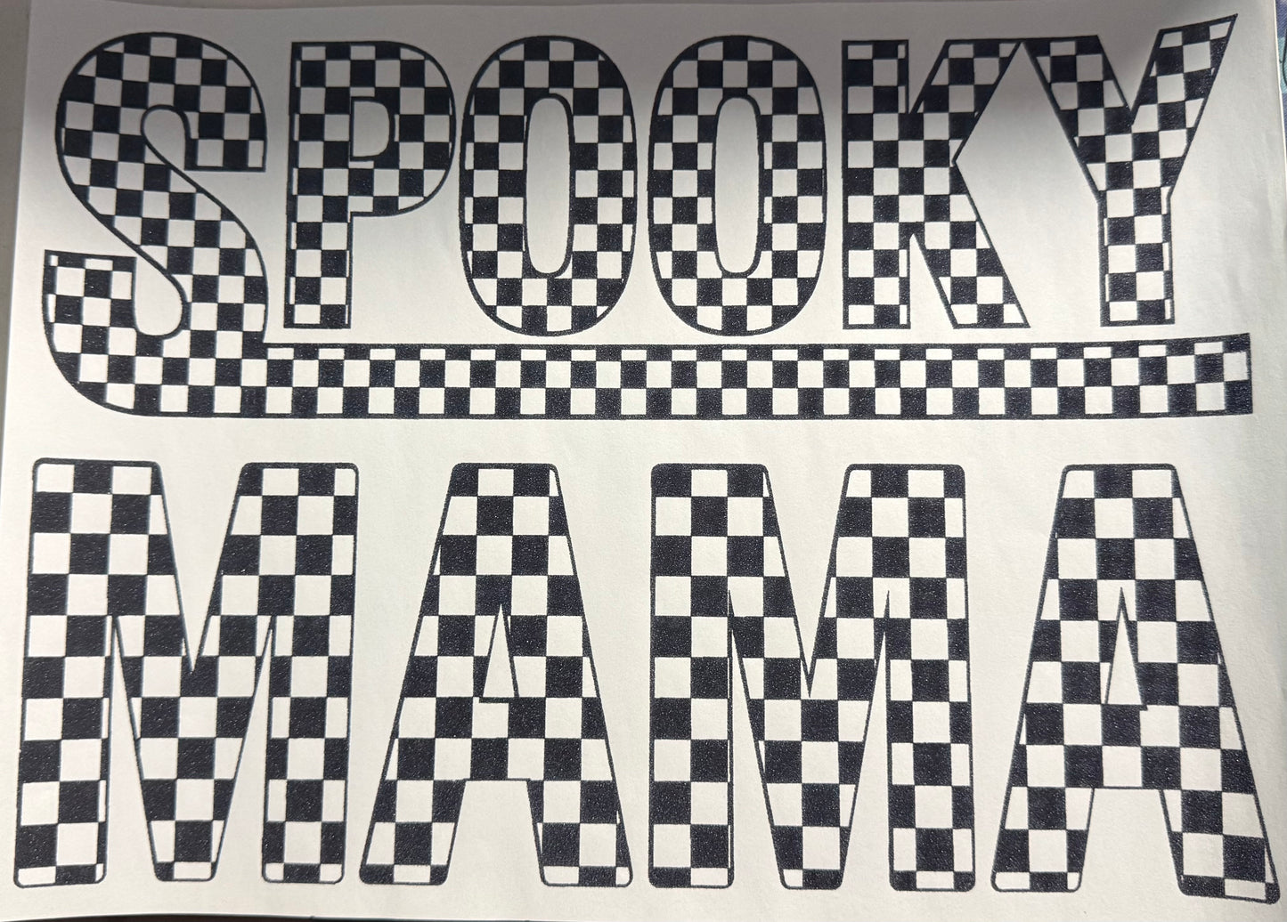 SPOOKY MAMA CHECKERED SINGLE COLOR