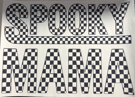 SPOOKY MAMA CHECKERED SINGLE COLOR