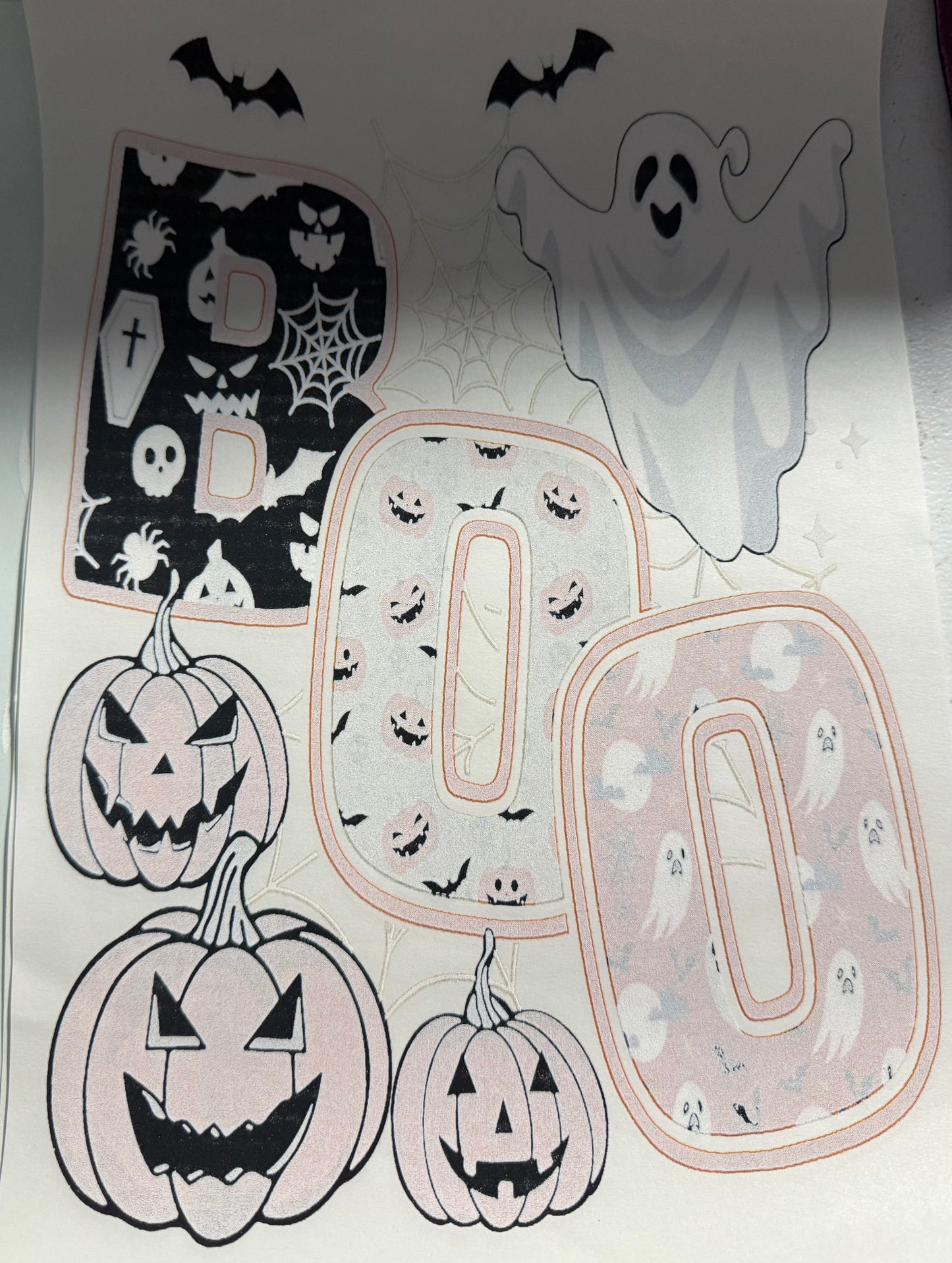 BOO PUMPKINS (SHOWS UP IN COLOR) SINGLE COLOR