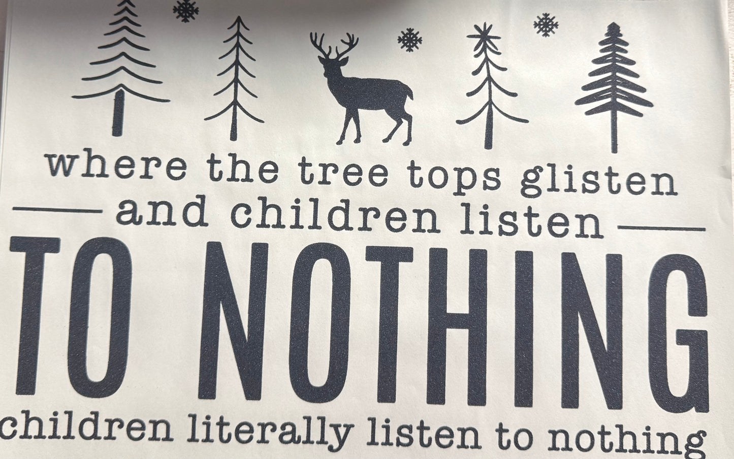 CHILDREN LISTEN TO NOTHING