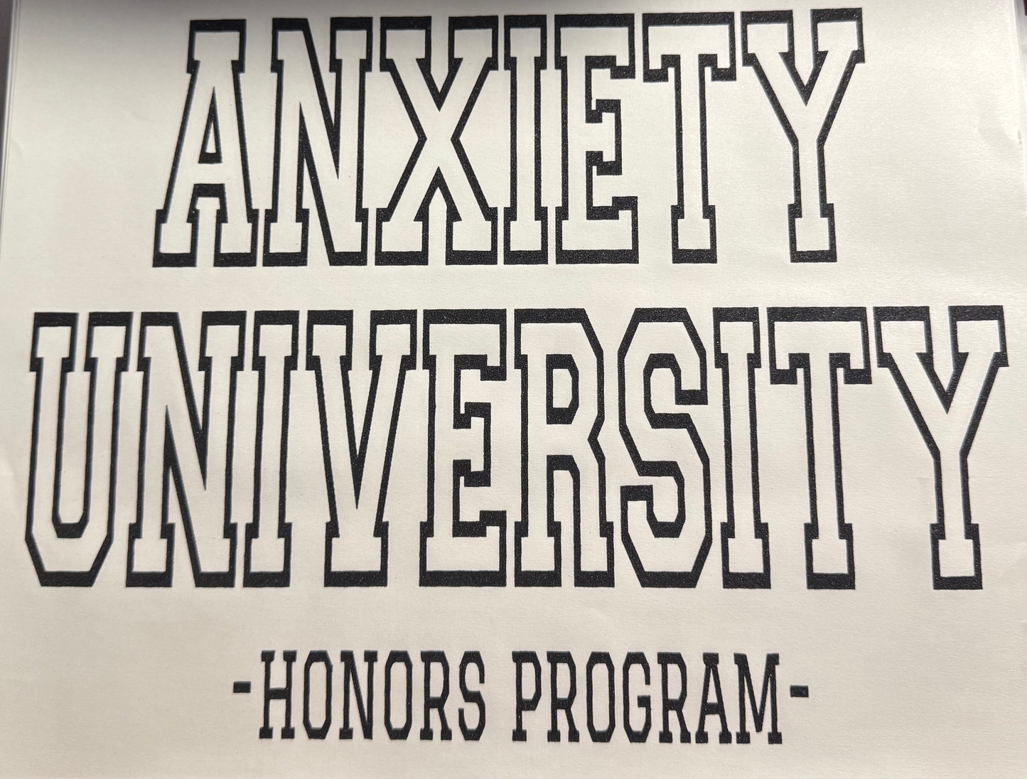 ANXIETY UNIVERSITY