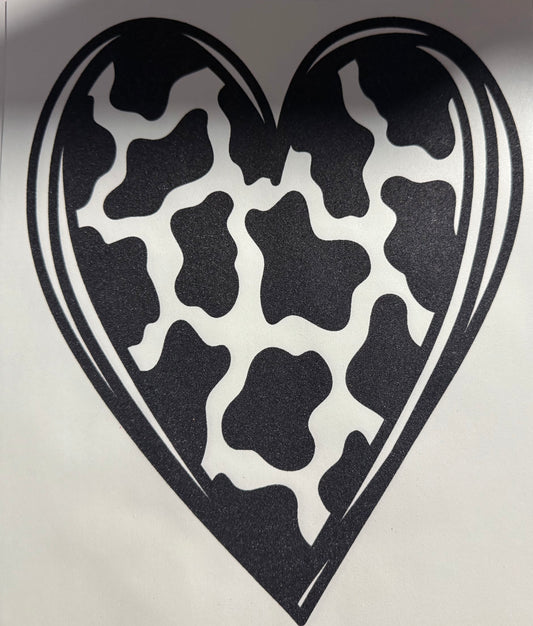 HEART COW PRINT