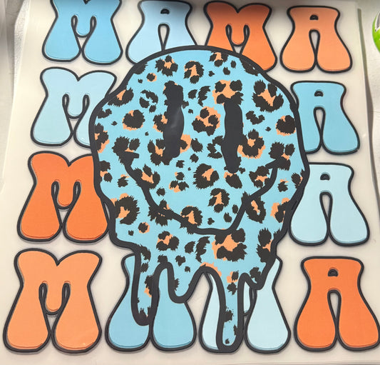 MAMA MAMA ORANGE BLUE DRIPPY SMILE FACE
