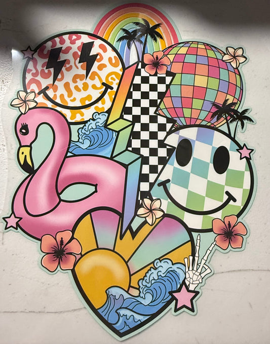 FLAMINGO FLOAT SMILEY FACES