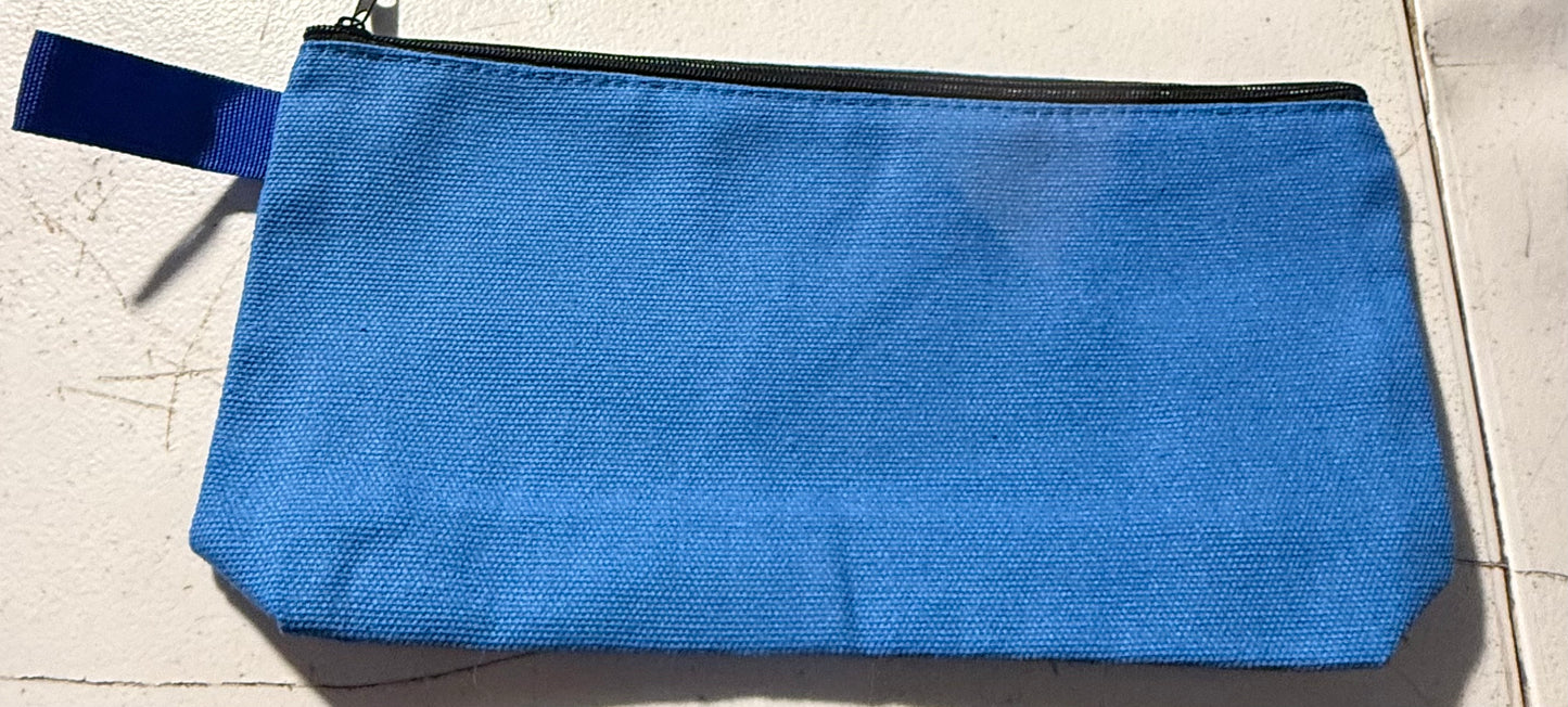 MEDIUM BLUE ZIPPER BAG