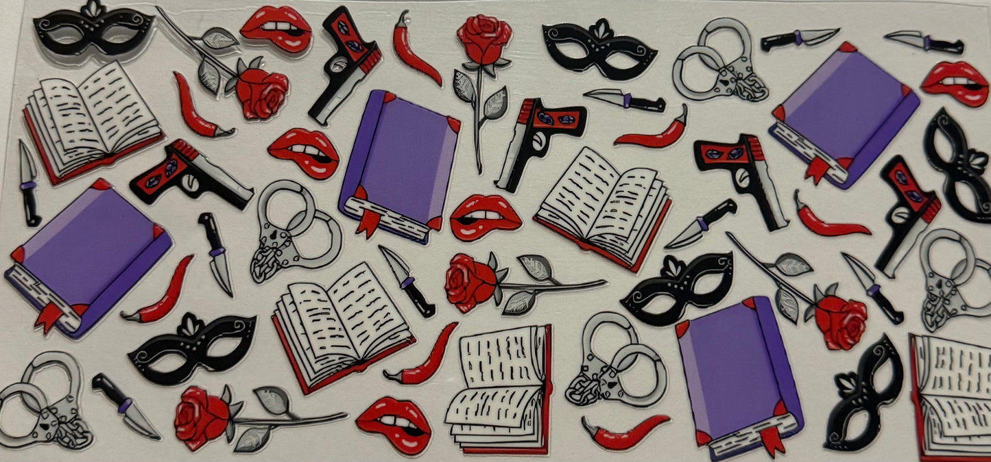 PURPLE BOOKS MASKS ROSE