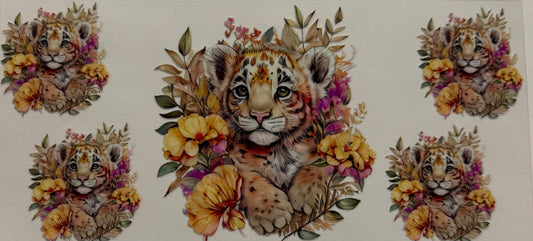 TIGER AND FLOWERS