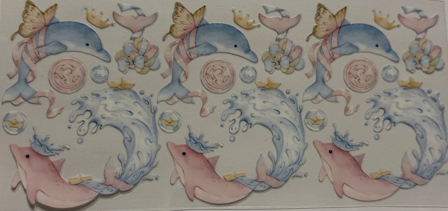 PINK AND BLUE DOLPHINS