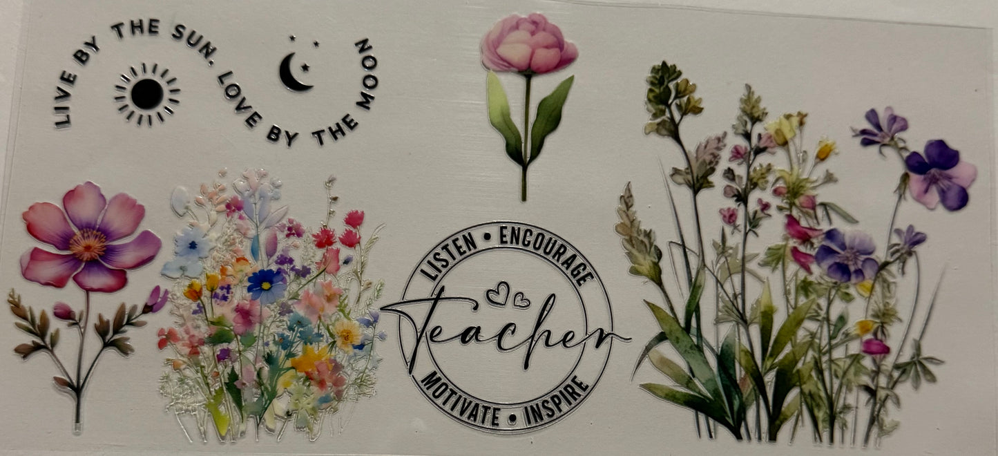 TEACHER AND FLOWERS