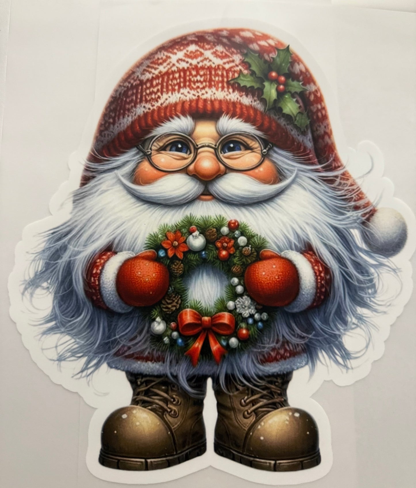 GNOME WITH WRETHE AND GLASSES