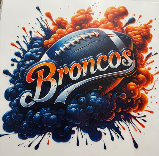 BRONCOS AND SMOKE CLOUDS