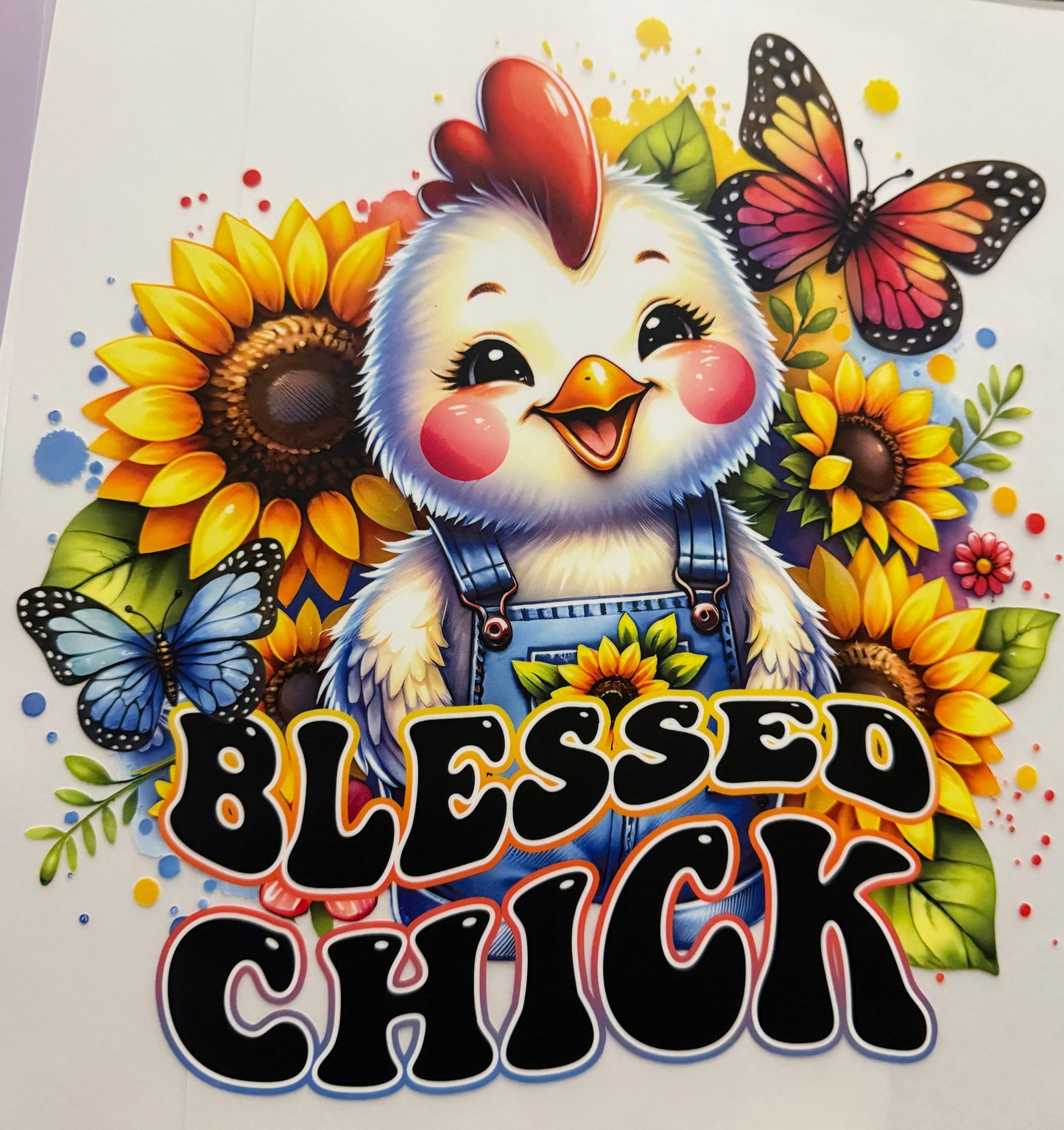 BLESSED CHICK WITH POCKET ( CAN SEPERATE)