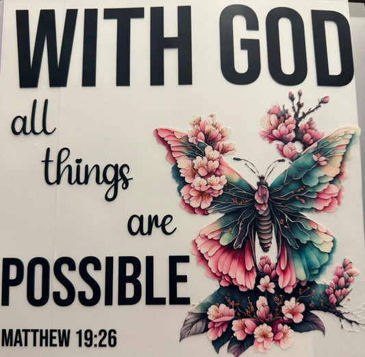 WITH GOD ALL THINGS ARE POSSIBLE POCKET
