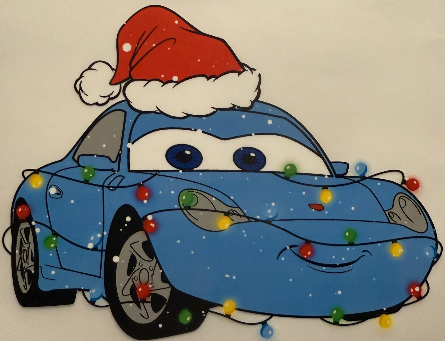 BLUE CAR CHRISTMAS LIGHTS KIDS