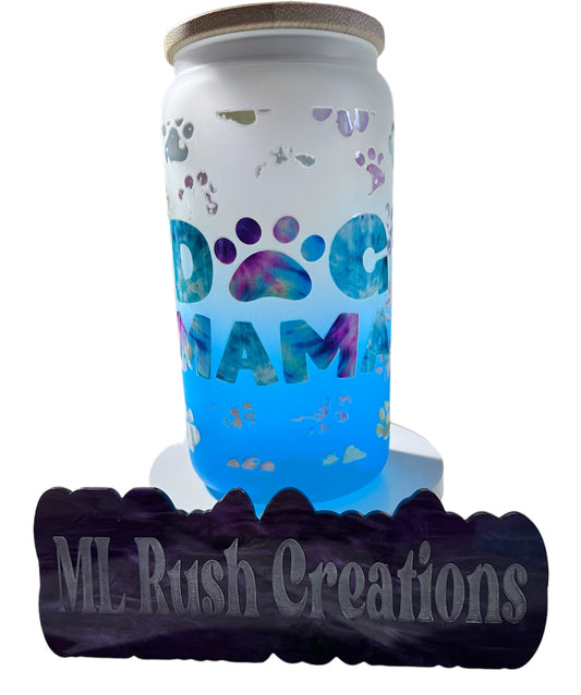 Dog Mama Blue Ombre Libbey