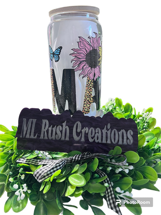 MAMA Floral Butterfly Libbey