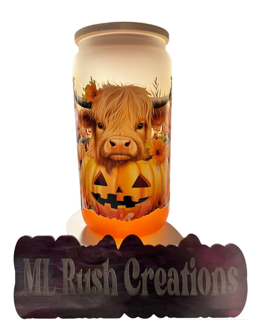 Hyland Cow Pumpkin Orange Ombre